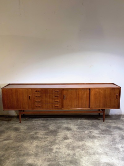 enfilade longue scandinave 1950 teck vintage occasion